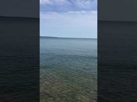 Listening to the sounds of waves at Lake Superior