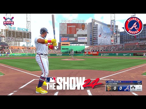 MLB The Show 24 Atlanta Braves vs San Francisco Giants | FIRST GAMEPLAY | PS5 60fps HD