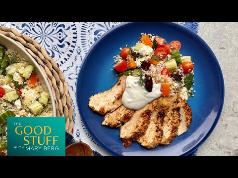 Seared Chicken with Greek Salad Couscous | The Good Stuff with Mary Berg