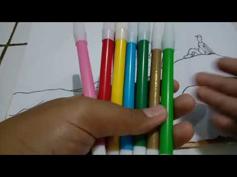 Cara menggambar Sunset dengan mudah, indah, dan istimewah😍 (by: Siroj)