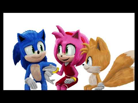Sonic Movie : My art of Movie Amy and Movie Sonic