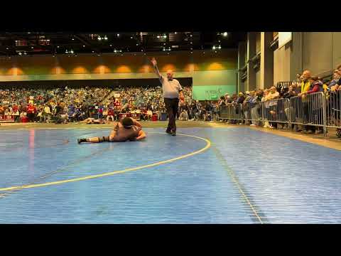 Champ  Round 1   Jacob Briggs (Elk Grove Senior) won by fall over Chase Young (Del Oro) Fall 0:44