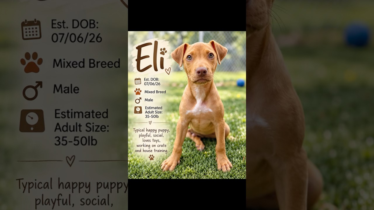 Enlarge ELI, a Adoptable mixed breed in Albany, NY video 6/6