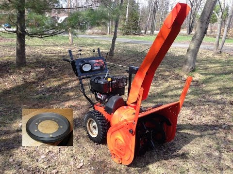 Ariens Snowblower repair, DRIVE DISC REPLACEMENT. Snowblower won,t move. Fix Ariens Snow Blower