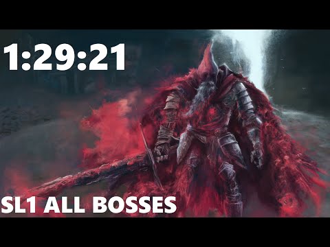 Dark Souls 3 SL1 All Bosses  Speedrun in 1:29:21