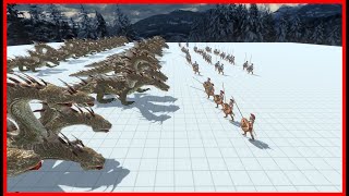 5xHP 60 SPARTAN WARRIOR VS 25 HYDRA - ANIMAL REVOLT BATTLE SIMULATOR