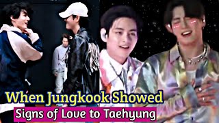 Download lagu When Jungkook showed signs of love to Taehyung mp3