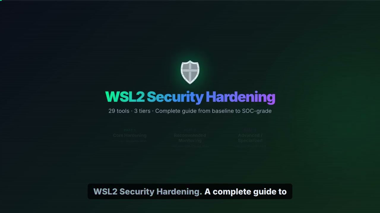 WSL2 Security Hardening