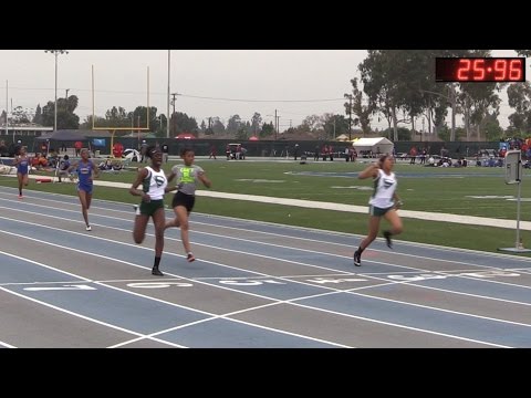2016 Track - California Relays 200M Girls Small School Final (H1-H2)