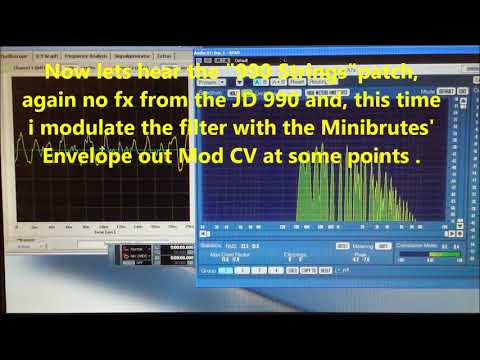 DIY analogue synth project (The SEM VCF 4 Pole prototype Test Demo 02 with JD 990)