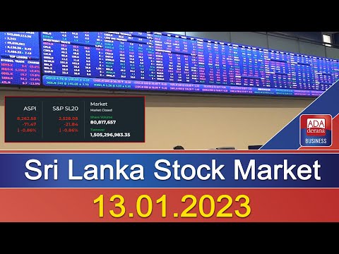 Sri Lanka Stock Market 13.01.2023