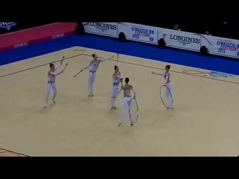 Championnats du Monde Gymnastique Rythmique Suttgart 12 septembre 2015 Ukraine Cerceaux Massues
