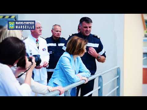 Visite de Mme Florence Parly ministre des armées au Bataillon de Marins Pompiers de Marseille