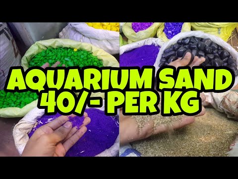 Aquarium sand gravels lava rock and pebbles