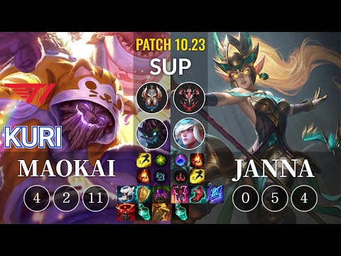 T1 Kuri Maokai vs Janna Sup - KR Patch 10.23