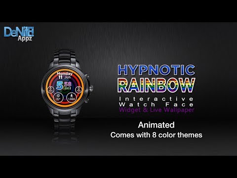 Hypnotic Rainbow Watch Face Video
