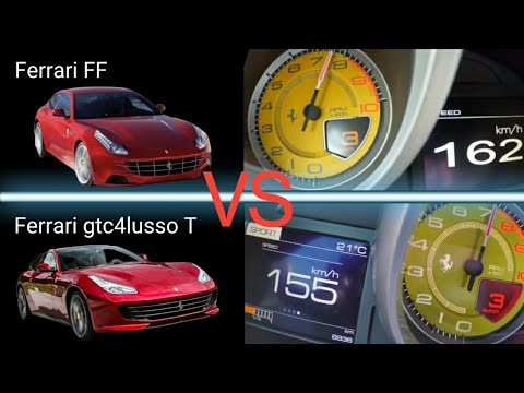 Ferrari gtc4lusso T Vs Ferrari FF💨 0-280 km/h drag race