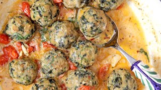 Laura Vitale's Chicken Meatballs with Creamy Parmesan Sauce by Laura in the Kitchen