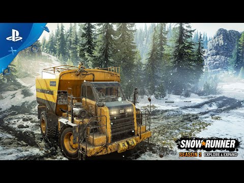 Man TGS 8X8 Heavy hauling in a forest - SnowRunner | Thrustmaster Gameplay