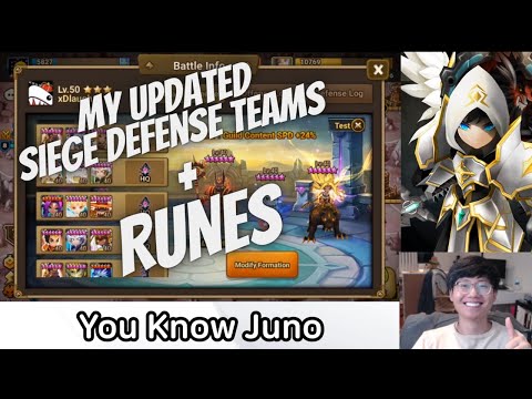My Updated Siege Defense Teams and Runes After FRR - Summoners War