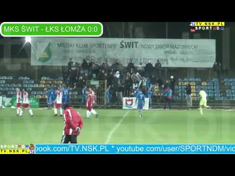 tv.nsk.pl 2017-04-07 MKS Świt Nowy Dwór Maz. - ŁKS 1926 Łomża 0:0 kibice i piłkarze 19 Świt