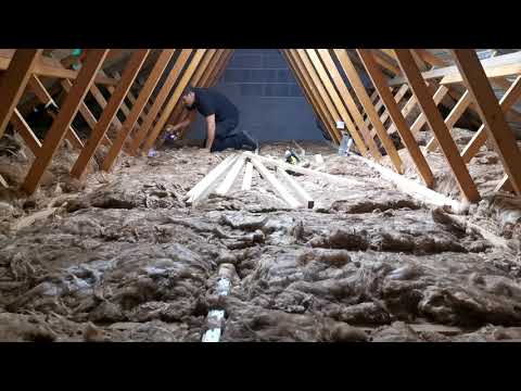 Battening a loft ready for boarding