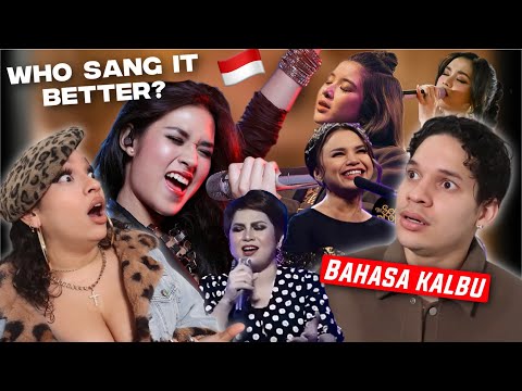 FEMALE INDONESIAN SINGERS ARE WILD! Latinos react to 'Who Sang It Better' BAHASA KALBU Cover