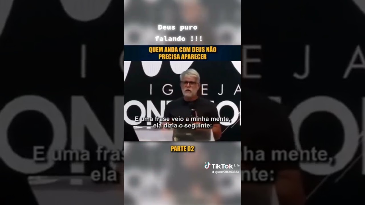 QUEM NÃO É VISTO , NÃO É LEMBRADO , MAS QUEM ANDA COM DEUS NÃO PRECISA APARECER.