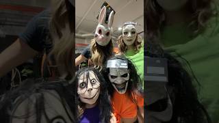 PURPLESTARS02 SCARY HALLOWEEN MASK TRANSFORMATION 😈👻 @HallieOnStage114 @agset211  #shorts