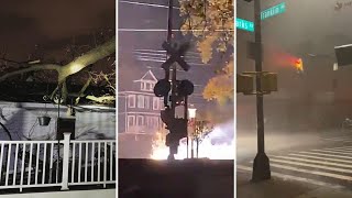 NY, NJ severe storms: Downed trees, sparking wires, power outages