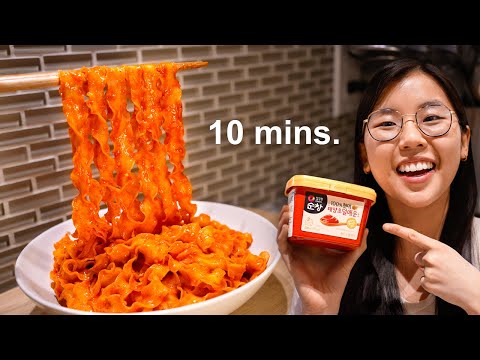 10-Minute Gochujang Noodles 🔥 (The VIRAL Korean spicy noodles!)