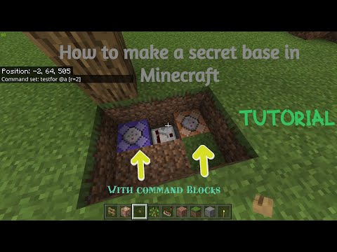 How to make a secret base in Minecraft with COMMAND BLOCKS