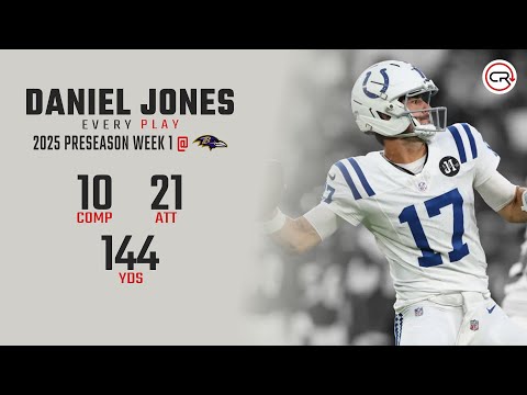 Daniel Jones Preseason Week 1 Highlights | Every Dropback and Pass vs Ravens