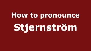 How to pronounce Stjernström