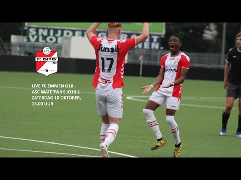 Live FC Emmen O18 - ASC Waterwijk JO18-1, 10 oktober 2020