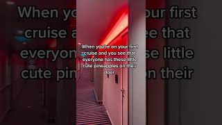 On my first cruise and everyone has cute pineapples on their door. #cruise #cruisetips #pineapple