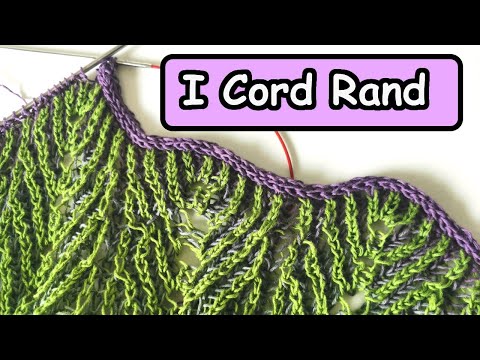 3 Maschen I-Cord Rand abketten