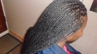 Senegalese Twists Tutorial - Braid at root method / Twist   at root method - Setting the Twist