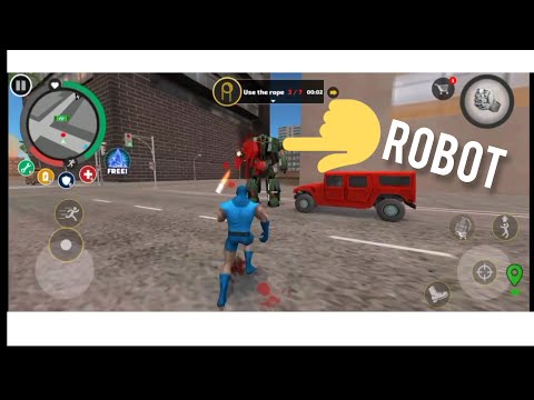 The robot kill me in rope hero#game#died