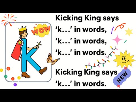 Kicking King Letterland Song | Fun Phonics Learning- K Letter Song #alphabetsong #letterland