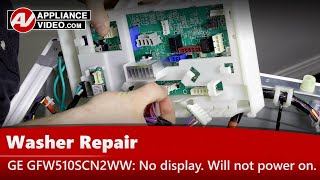 GE Washer Repair - No Power - Main Control Board