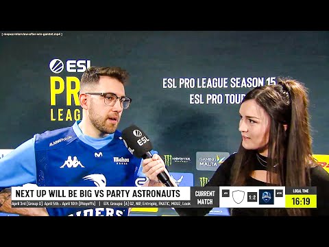 Movistar Riders mopoz interview after WINNING vs Players (Gambit) | ESL Pro League Season 15 | CSGO
