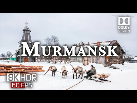 Murmansk, Russia🇷🇺  Surviving the Freezing Cold in The Arctic in 8K HDR Video