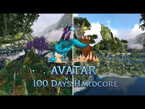 I Survived 100 Days Hardcore As An Avatar In | ARK Survival Evolved
