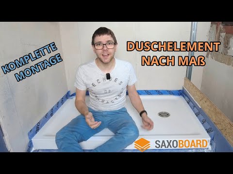 #Saxoboard shower element as a custom-made product: Unboxing and complete installation!