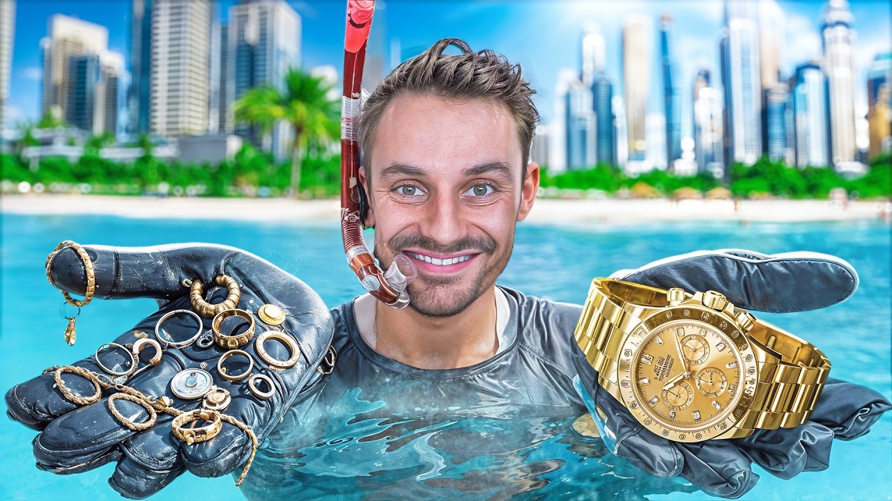 J'ai Fouillé une Plage de Milliardaires à Dubaï avec un Détecteur de Métaux (J'ai trouvé une Rolex)