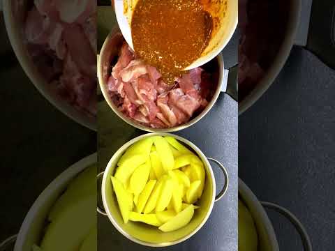 Мясо с картошкой в духовке, просто идеальный сет!