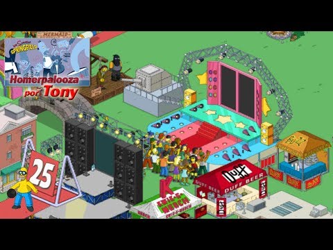 Los Simpson Springfield "Homerpalooza, Cap. 25 - La Torreta del escenario" por Tony