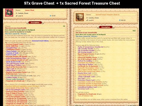 Warofdragons Gambling: 97 Grave Chest + 1 Sacred Chest