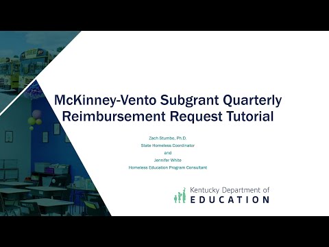 Mckinney Vento Subgrant Quarterly Reimbursement Request Tutorial